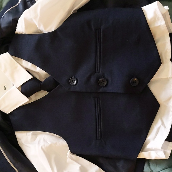 Boys Slim-Fit Navy Blue 5-Piece Suit, Jewels and Gents, 18 months - NWT - Picture 6 of 12